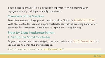 How to Implement Auto Scroll in Your Flutter Chat App