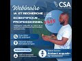 Webinaire sur l'intelligence artificielle et la recherche scientifique