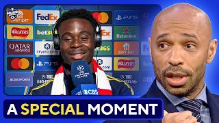 Download lagu Saka And Raya Join Thierry Henry After Reaching Champions League Final 🗣️ | UCL Today
