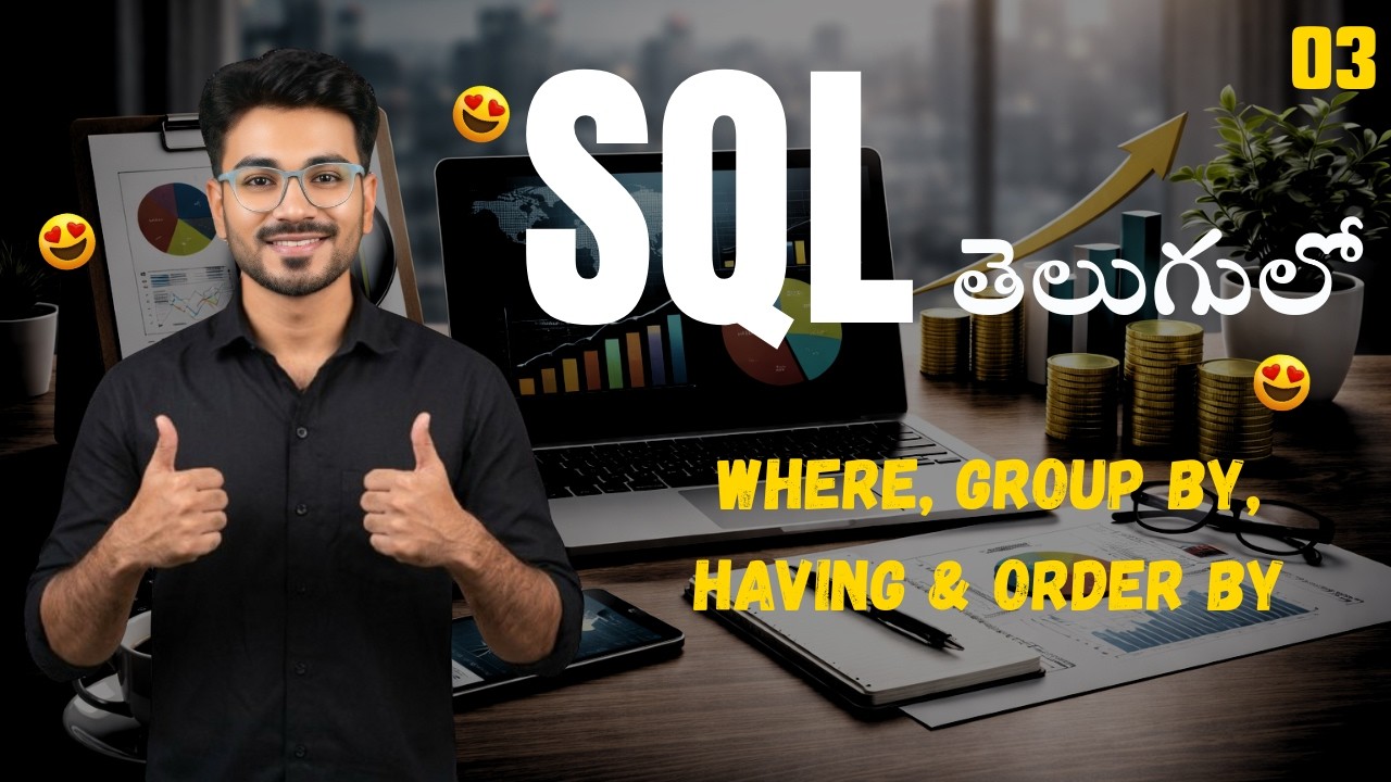Learn SQL Basics in One Video 🔥 | SELECT, WHERE, GROUP BY, HAVING ...
