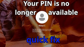 Windows 11 - your PIN is no longer available - fix in 1 minute