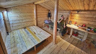 A cold night in a cozy dugout! I built great beds in the dugout! Spring is coming! by Life in the Siberian forest 454,971 views 2 months ago 27 minutes