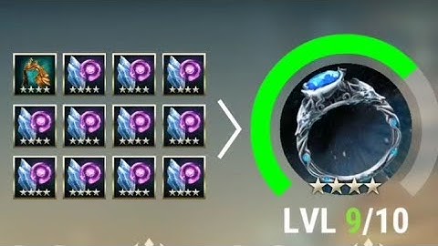 dawn of titans 4* relic from level 1 to 10 almost