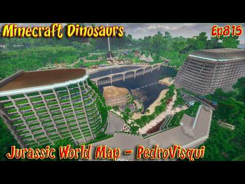 Jurassic World 2015 Isla Nublar Map by Pedrovisqui JAVA Bedrock Minecraft Dinosaurs Ep815