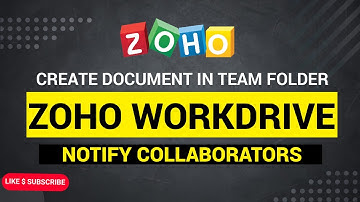 Zoho WorkDrive create document in team folder and notify collaborators