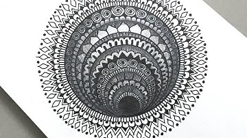 How to Draw 3D Mandala Art | Step by Step Mandala Drawing Tutorial | Easy Mandala Drawing