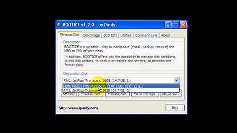 Hướng dẫn nạp MBR,PBR bằng BootICE