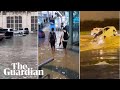 What the desert city of Dubai looks like after its biggest rainfall in 75 years