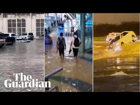 What the desert city of Dubai looks like after its biggest rainfall in 75 years