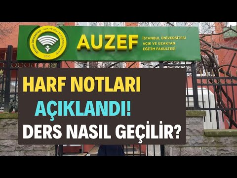 (AUZEF) İstanbul Üniversitesi Final Sınavı Harf Notları Açıklandı! Harf Notları Neyi İfade Ediyor?