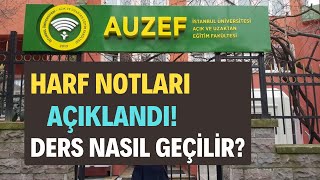 Auzef İstanbul Üniversitesi Final Sınavı Harf Notları Açıklandı Harf Notları Neyi İfade Ediyor?