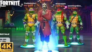 Master Splinter and The Turtles Squads Match - Fortnite (4K 60FPS)