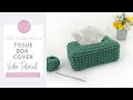 Easy crochet tissue box cover pattern tutorial  how to crochet a tissue box cover