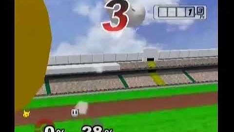 Super Smash Bros Melee Debug Menu - Growing Pikachu on Home Run Contest - 9999.9 ft