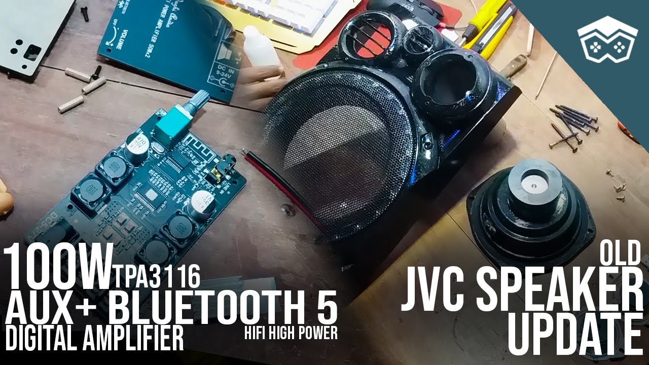 Old JVC Speaker Update With 100W TPA3116 AUX Bluetooth 5 HIFI High