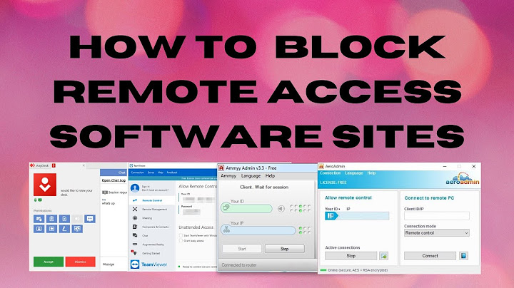 How to Block Remote Access Software Sites