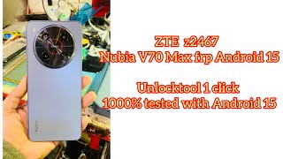 Nubia V70 max Frp Android 15 by Unlock tool || ZTE V70 max frp #frp #nubiav70 #android15 