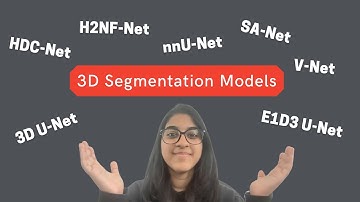 3D Segmentation Models: 3D U-Net, HDC-Net, H2NF-Net, nnU-Net, SA-Net, V-Net, E1D3 U-Net | Part #7
