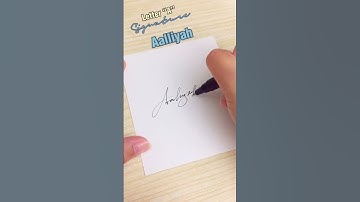 Letter A Signature / Aaliyah  #shorts
