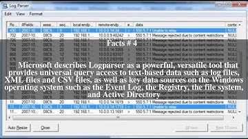 Logparser Top # 5 Facts