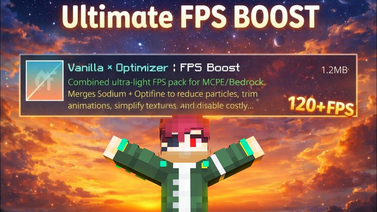 The Best FPS BOOST Mod For MCPE 1.21+ (NO LAG + Smooth Gameplay ...