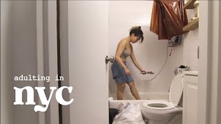living alone in nyc | adulting is cleaning