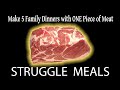 MUST MAKE 5 Family Dinners with ONE Piece of $7.00 Meat - The Struggle is REAL