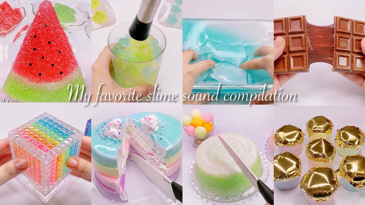 ⁣【ASMR】✨好きなスライムの音🪄【音フェチ】My favorite slime sound compilation 좋아하는 슬라임의 소리 정리