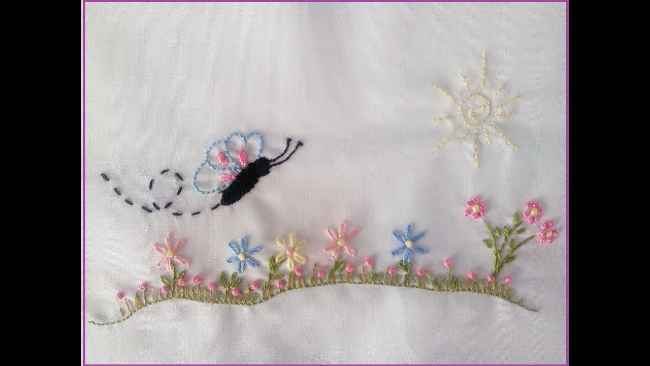 Bordado a Mano - Puntadas Básicas: Pespunte, Puntada Margarita y Nudo Francés