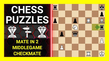 Chess Puzzles to Practice. Themes: Mate in 2, Middlegame, Checkmate. Learn Chess