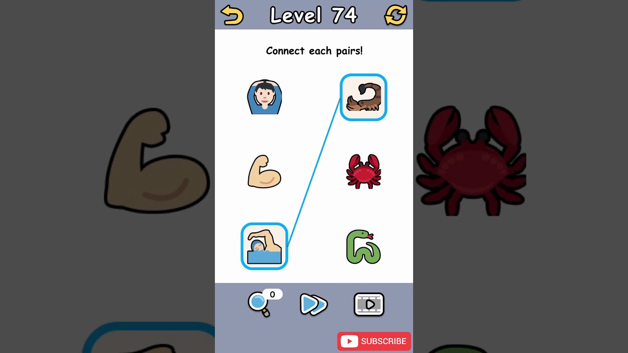 Brain Crack Level 74 Connect each pairs Walkthrough