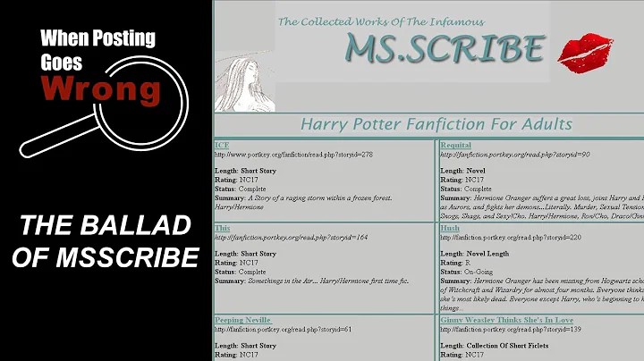 Msscribe: The Harry Potter Fandom's Greatest Con-A...