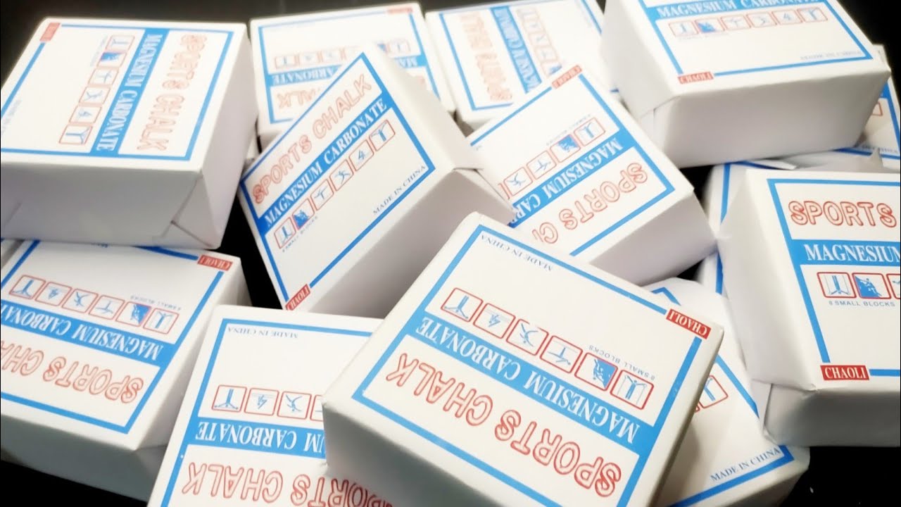 16 blocks of fresh gym chalk, glassy texture , satisfying #asmr #oddlysatisfying