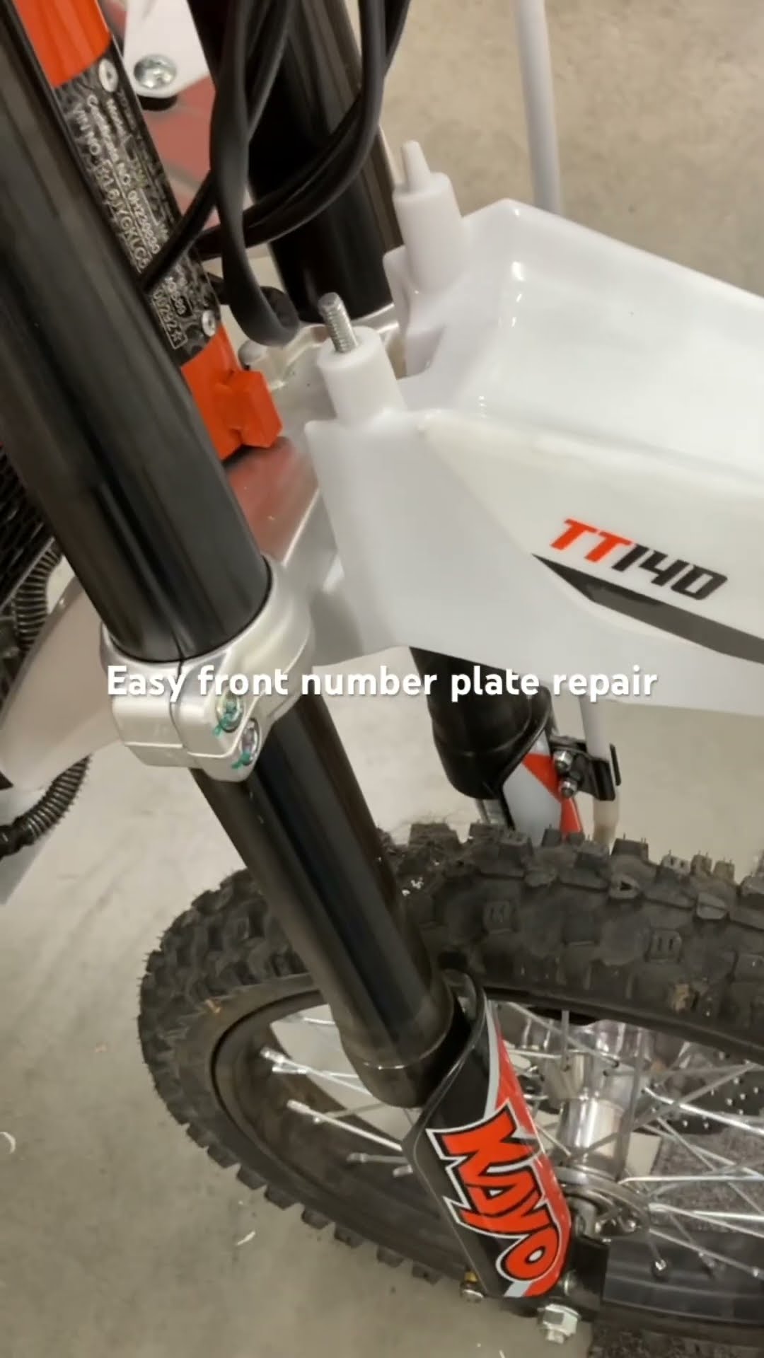 Dirt bike front number plate locating tabs broken - YouTube