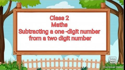 CBSE #Class2#Maths#Subtracting a one digit- number from a two - digit number.