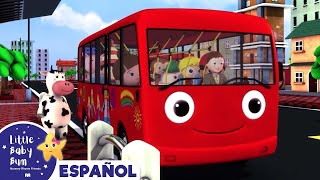 Las Ruedas del Autobús ROJO | Canciones Infantiles | Dibujos Animados | Little Baby Bum en Español