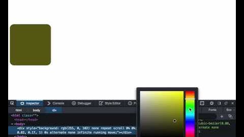 keyframes rule in the rule-view
