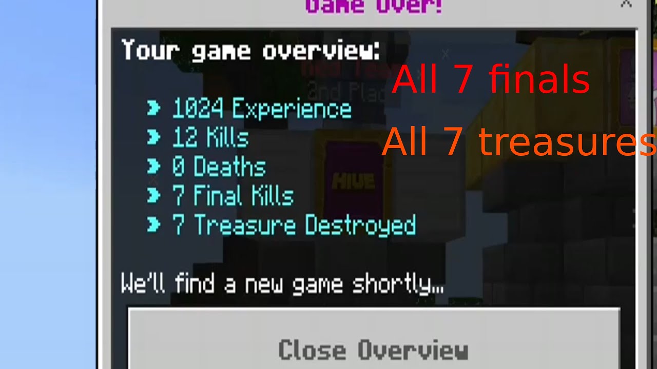 a perfect game in hive treasure wars