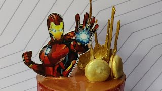 Iron Man Cake Design D Drip Cake Tutorial Iron Man Theme Cake Decoration Iron Man Cake