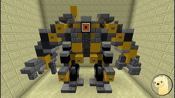 Minecraft - How To Build Transformers 2 Scrapper Robot Mode!