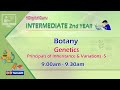 2nd Inter Botany | GENETICS - Principles of Inheritance & Variations-5 | Intermediate | Oct 21, 2020