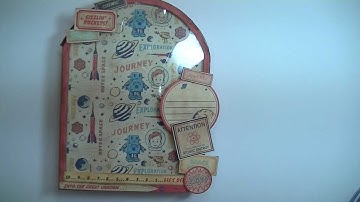 Rocket Ball Bearing Tilt Table Game Mini Album Scrapbook October Afternoon Rocket Age