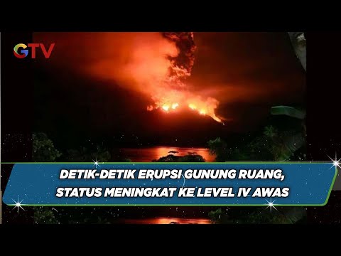Detik-detik Erupsi Gunung Ruang di Sulut, Status Meningkat ke Level IV Awas - BIM 17/04