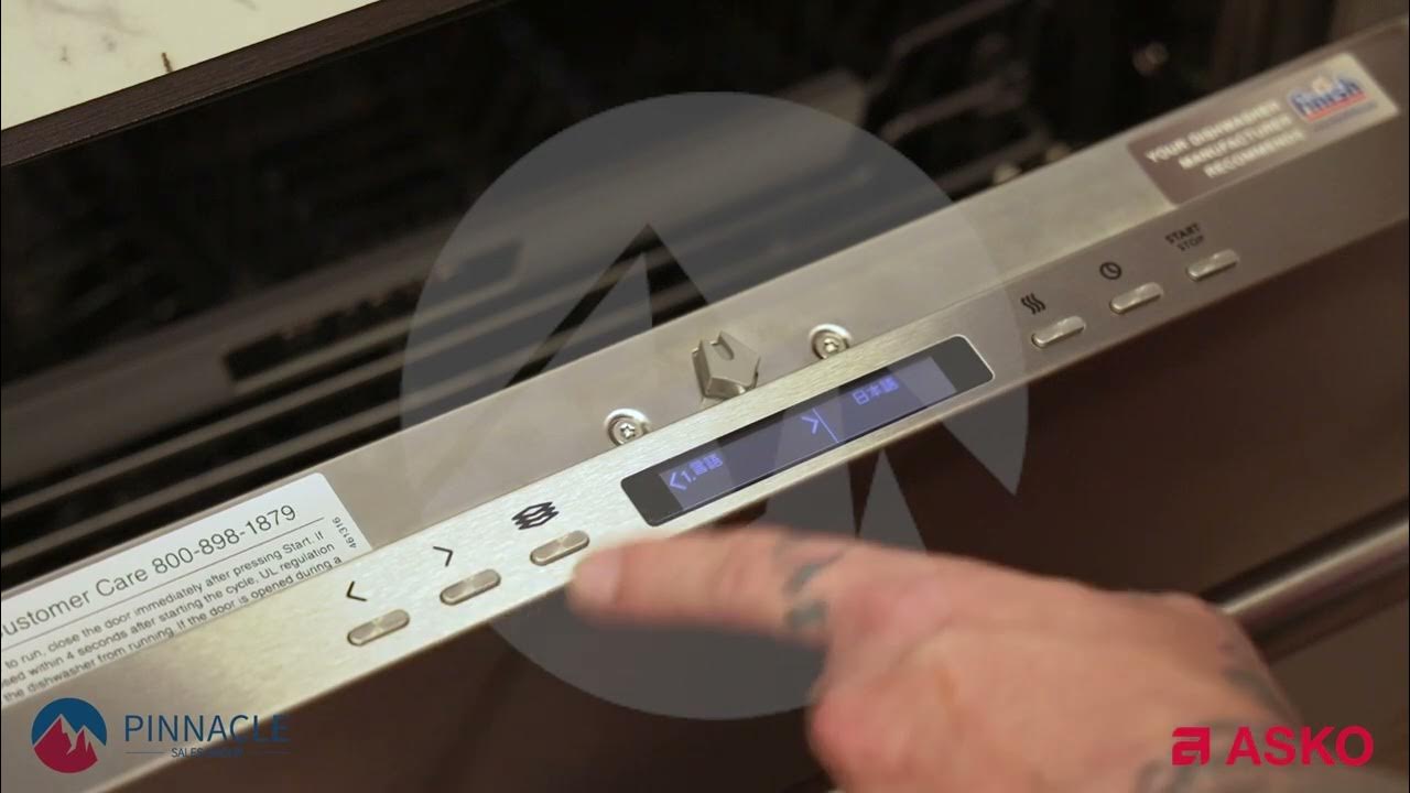 ASKO How to Change Back to English on an ASKO Dishwasher YouTube