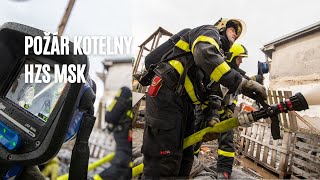 Čtyři jednotky hasičů zasahovaly u požáru kotelny v Ostravě-Kunčicích, 7.2.2024
