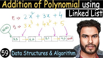 59 - Addition of Two Polynomials Using Linked List | Data Structures