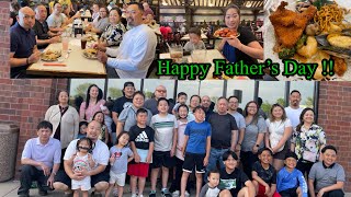 Coj cov txiv tsev Moog noj mov rua Hnub Father’s Day ntawm dragon star buffet.6/19/2023