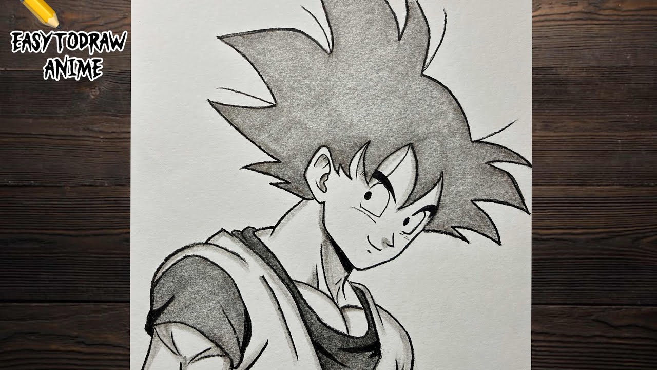 Easy Anime Drawing |How to Draw Goku |Dragon Ball Z Drawing Tutorial for beginners
