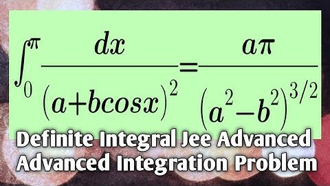 Integratig 1/(a+bcosx)^2 from 0 to pai | advanced integration techniques | Definite Integral jee adv
