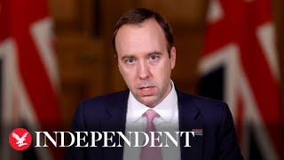 Live: Matt Hancock leads UK coronavirus briefing